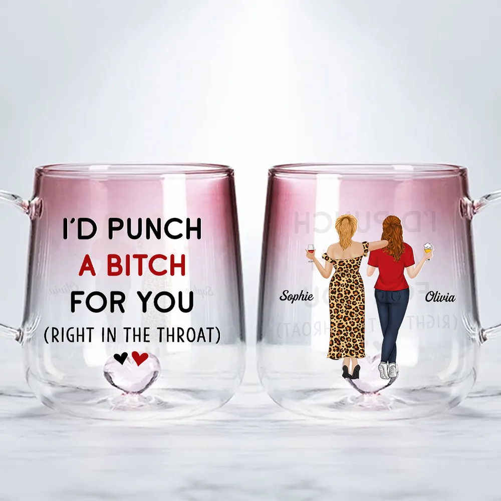 You Are The Most Beautiful Flower - Personalized Custom Pink Gradient Glass Mug